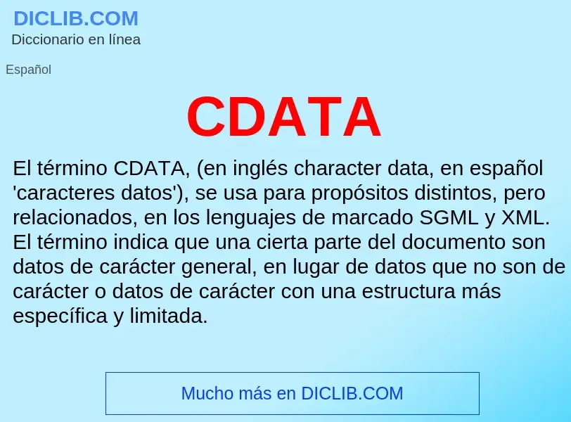 Was ist CDATA - Definition