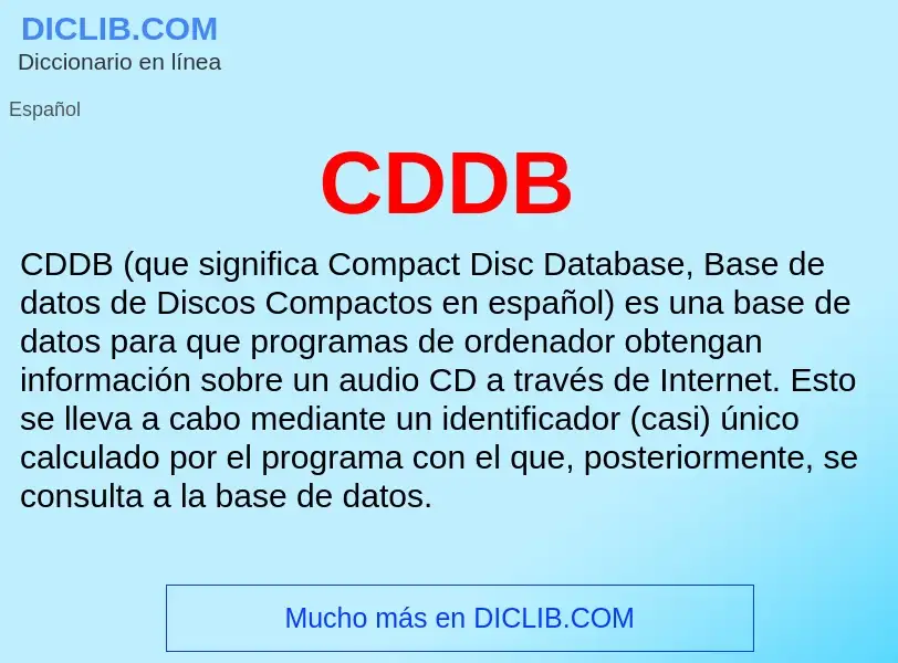 Was ist CDDB - Definition