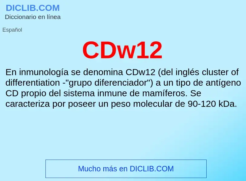 ¿Qué es CDw12? - significado y definición