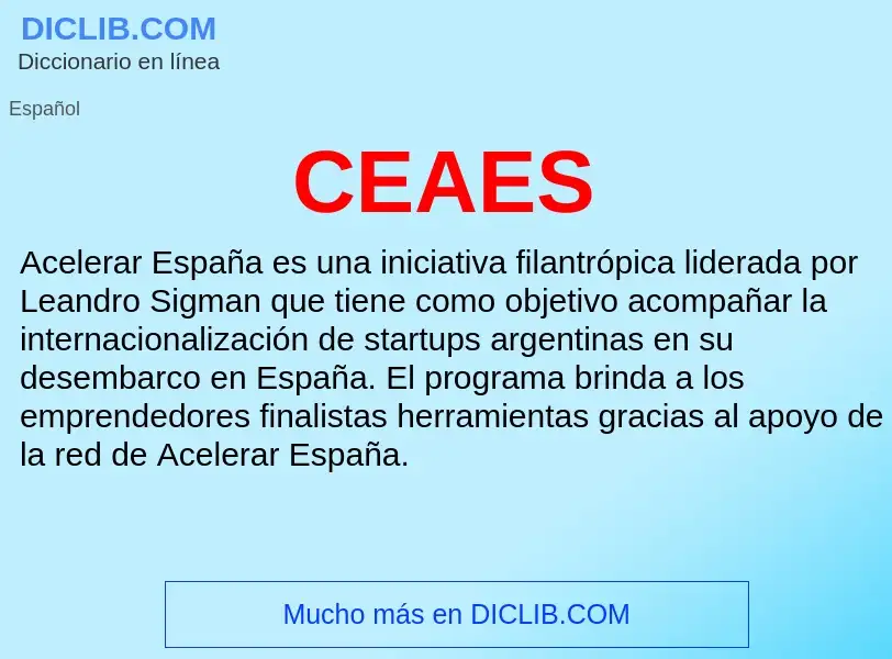 ¿Qué es CEAES? - significado y definición