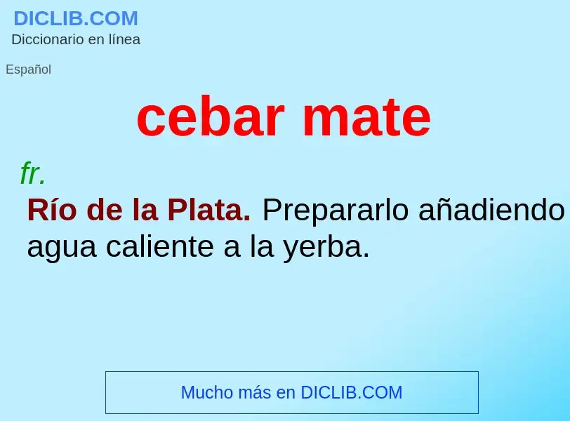 Wat is cebar mate - definition