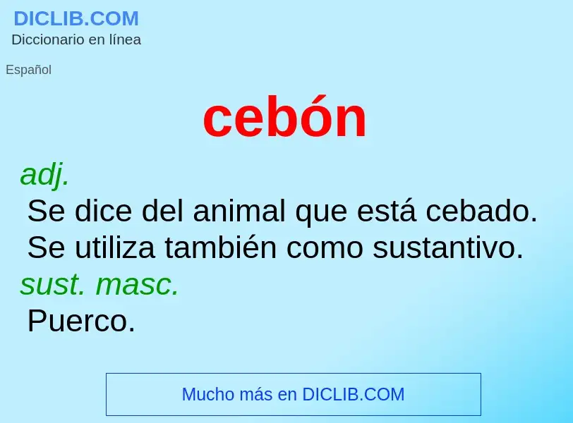 Was ist cebón - Definition