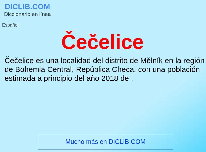 What is Čečelice - meaning and definition