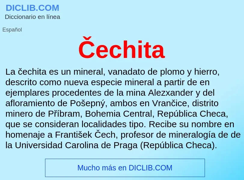 Wat is Čechita - definition