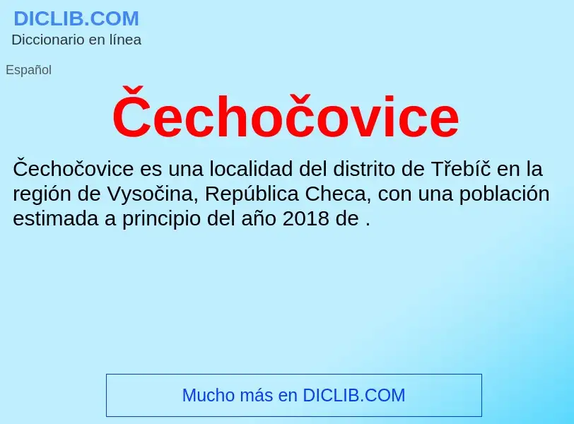 Wat is Čechočovice - definition