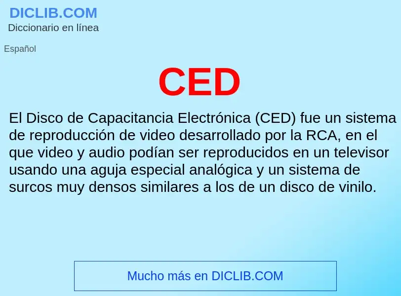 ¿Qué es CED? - significado y definición