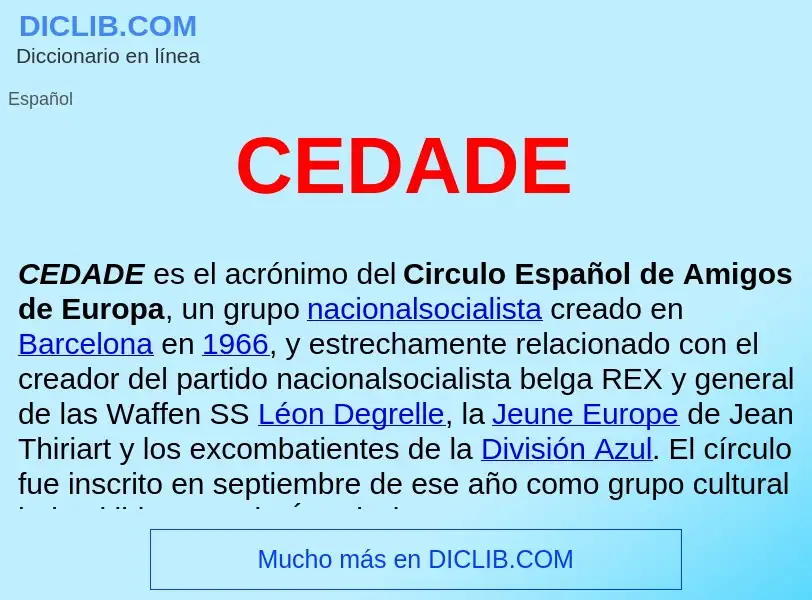 ¿Qué es CEDADE ? - significado y definición