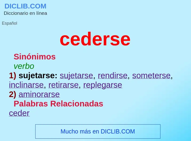 What is cederse - definition