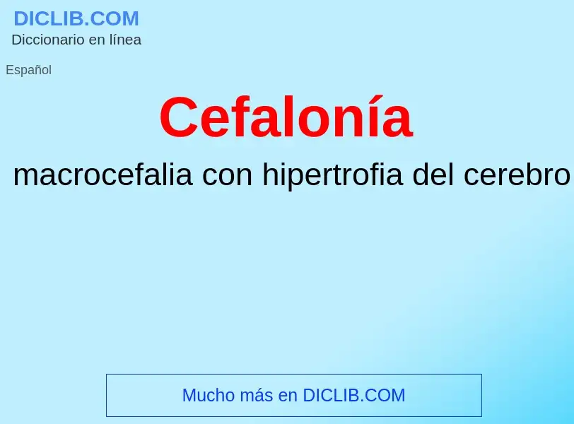 ¿Qué es Cefalonía? - significado y definición