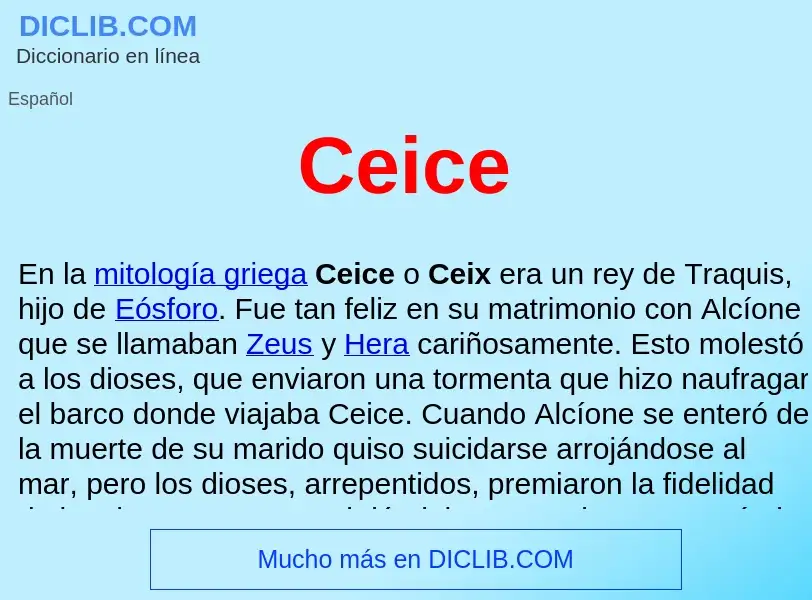 ¿Qué es Ceice ? - significado y definición