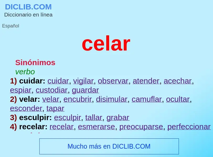 What is celar - meaning and definition