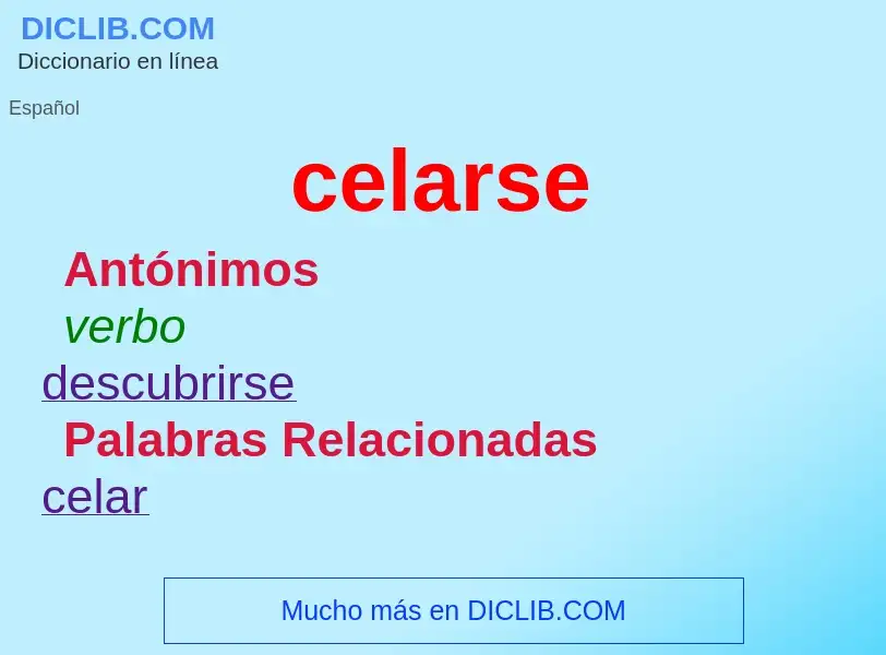 What is celarse - meaning and definition