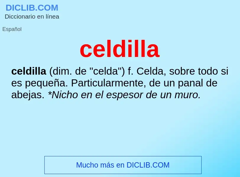 What is celdilla - definition