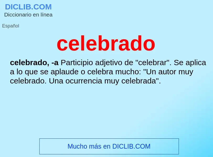 What is celebrado - definition