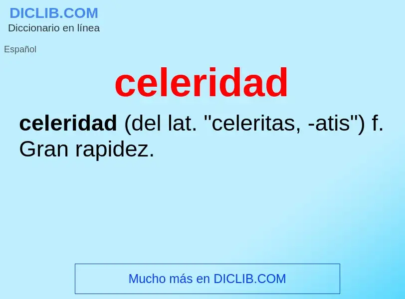 Wat is celeridad - definition