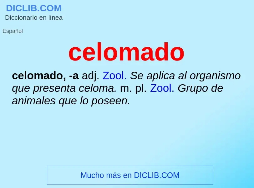 ¿Qué es celomado? - significado y definición