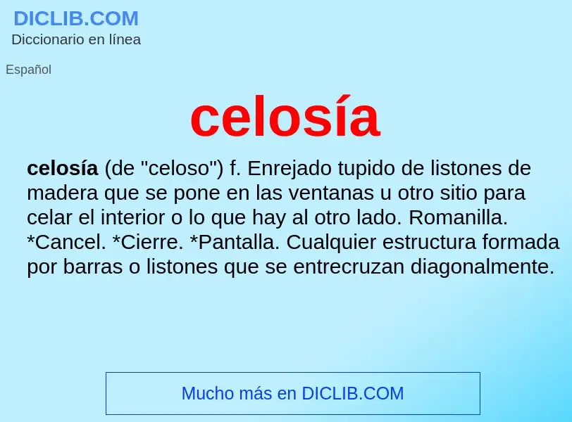 What is celosía - definition