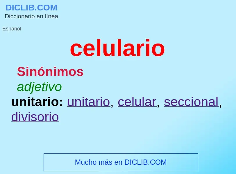 What is celulario - definition