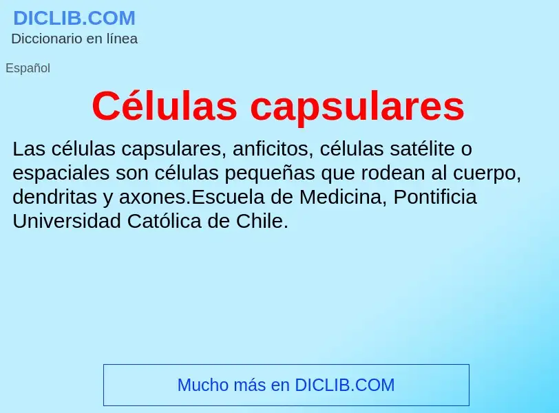 Was ist Células capsulares - Definition