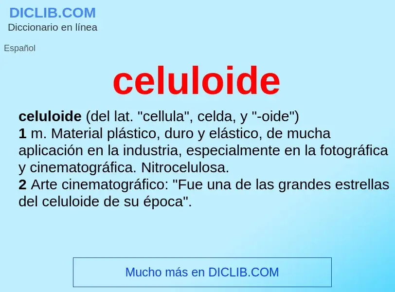 Wat is celuloide - definition