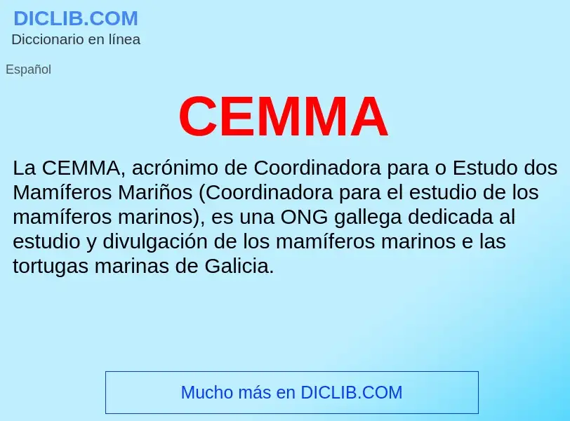 ¿Qué es CEMMA? - significado y definición