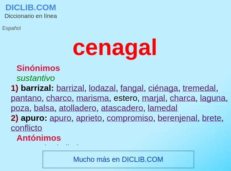 Wat is cenagal - definition