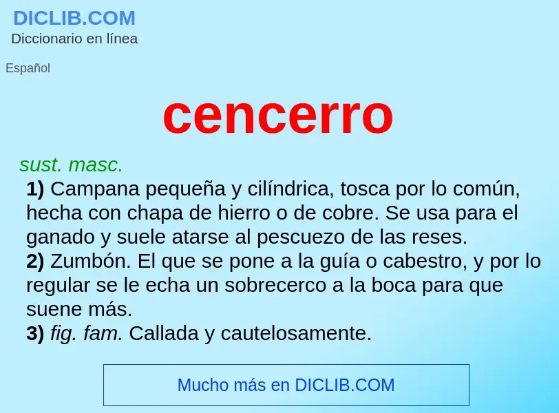 What is cencerro - definition