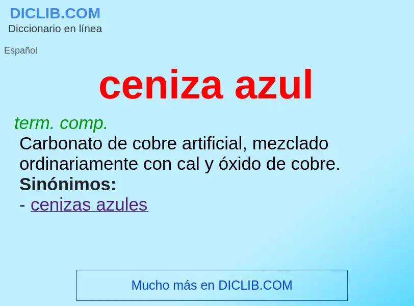 O que é ceniza azul - definição, significado, conceito