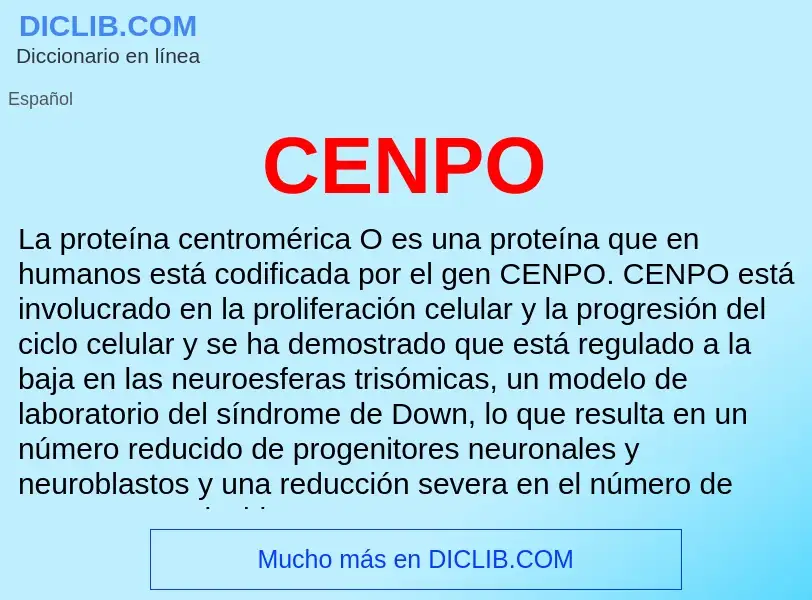 ¿Qué es CENPO? - significado y definición