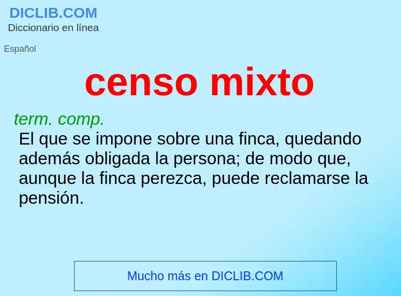 Che cos'è censo mixto - definizione