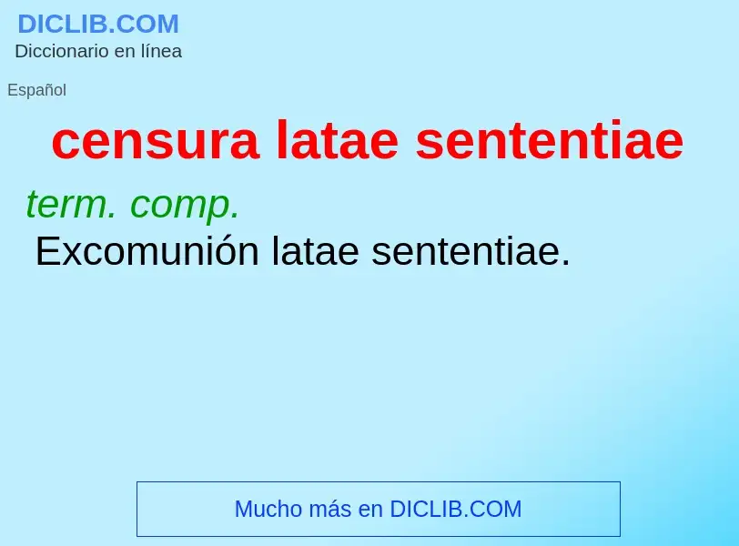 What is censura latae sententiae - definition