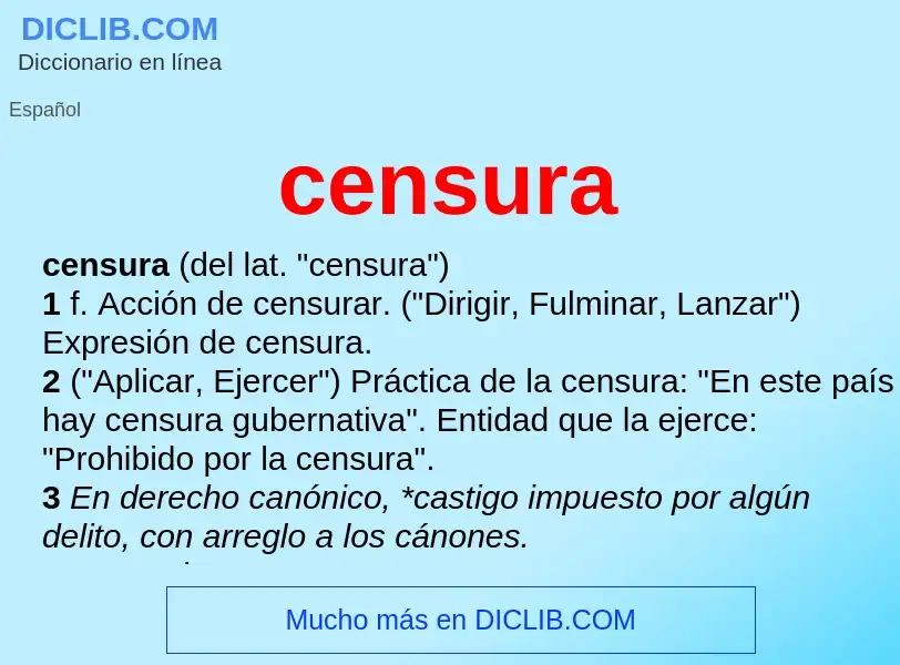 What is censura - meaning and definition