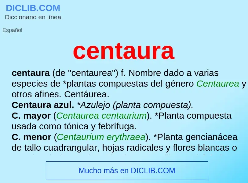 O que é centaura - definição, significado, conceito