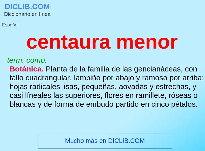 O que é centaura menor - definição, significado, conceito