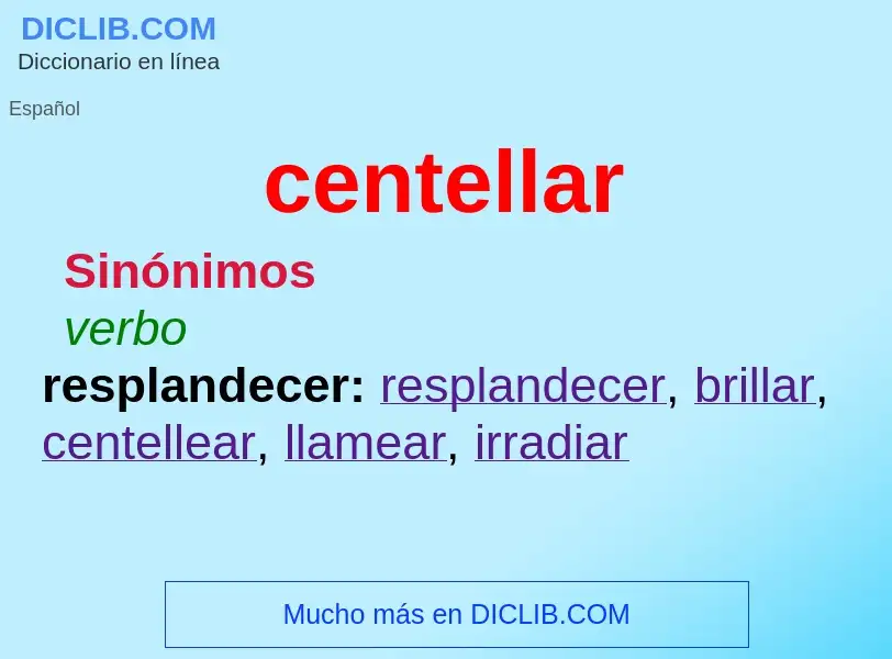 What is centellar - meaning and definition