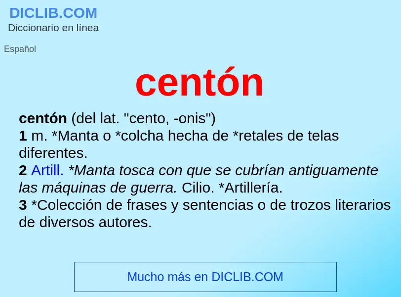 ¿Qué es centón? - significado y definición