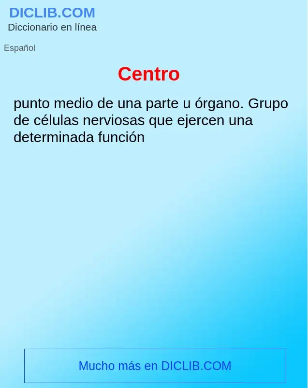 Wat is Centro - definition