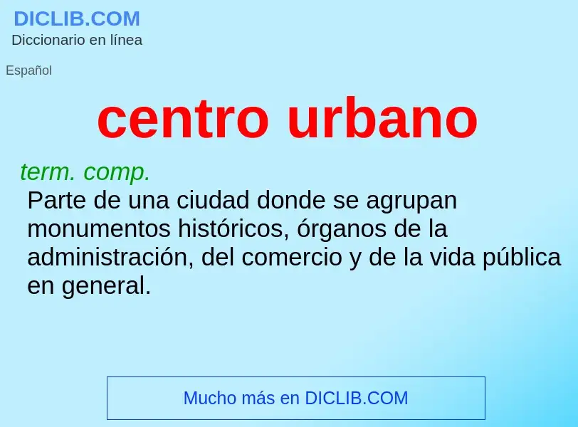 What is centro urbano - definition