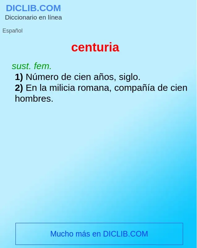 Wat is centuria - definition