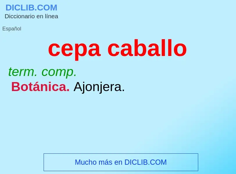 What is cepa caballo - definition