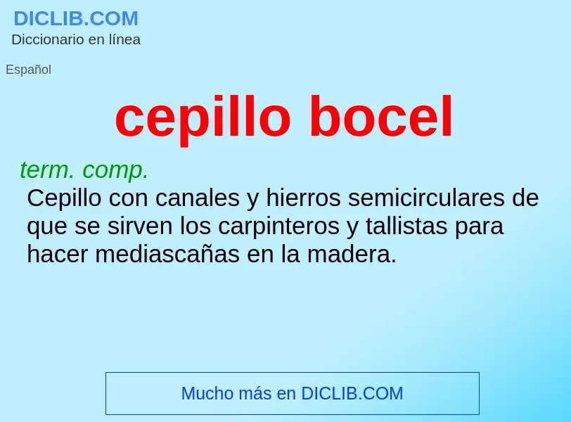 What is cepillo bocel - definition