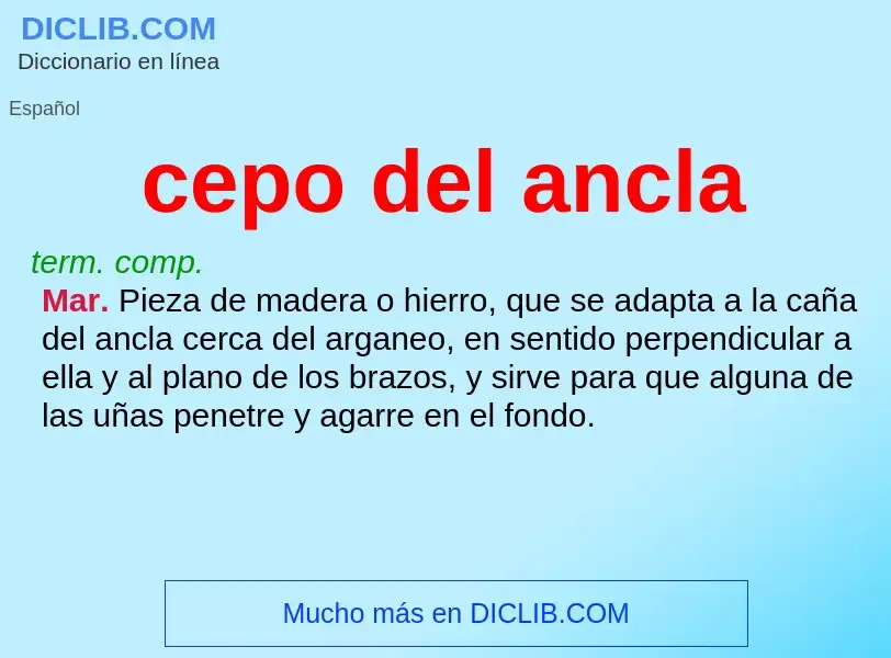 What is cepo del ancla - definition