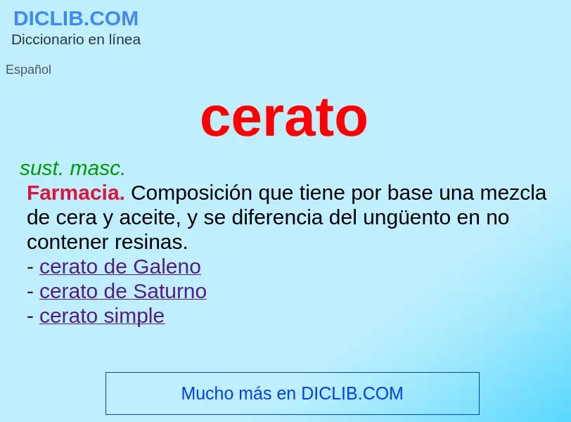 What is cerato - definition