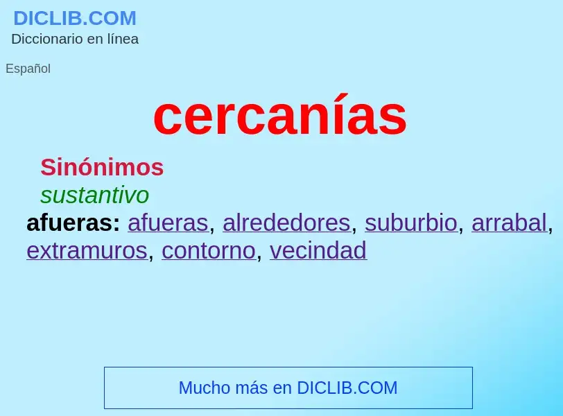 Was ist cercanías - Definition