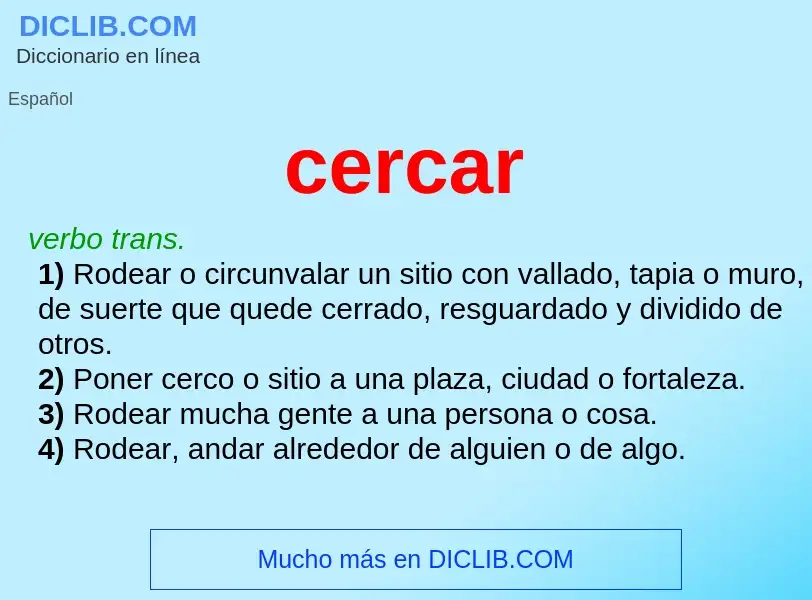 What is cercar - definition