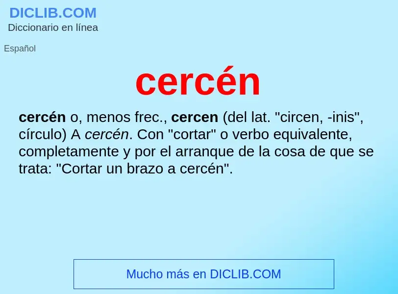 O que é cercén - definição, significado, conceito