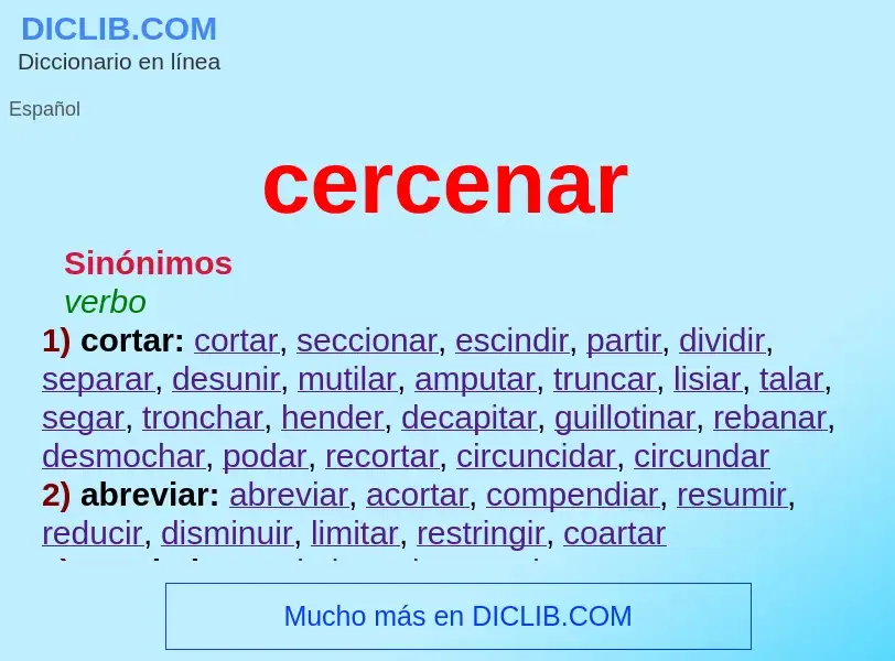 What is cercenar - definition