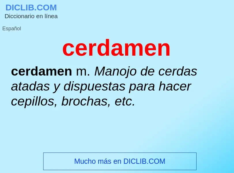 ¿Qué es cerdamen? - significado y definición