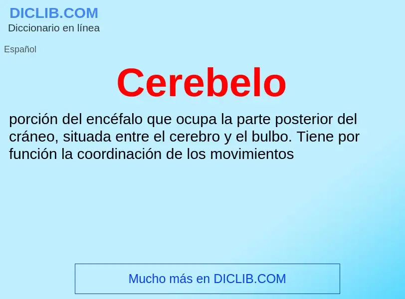 What is Cerebelo - definition