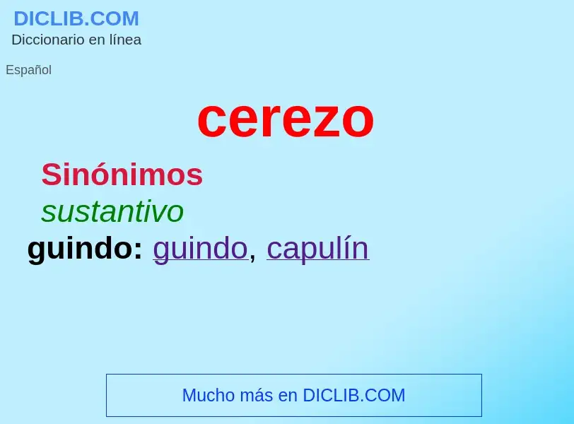 O que é cerezo - definição, significado, conceito